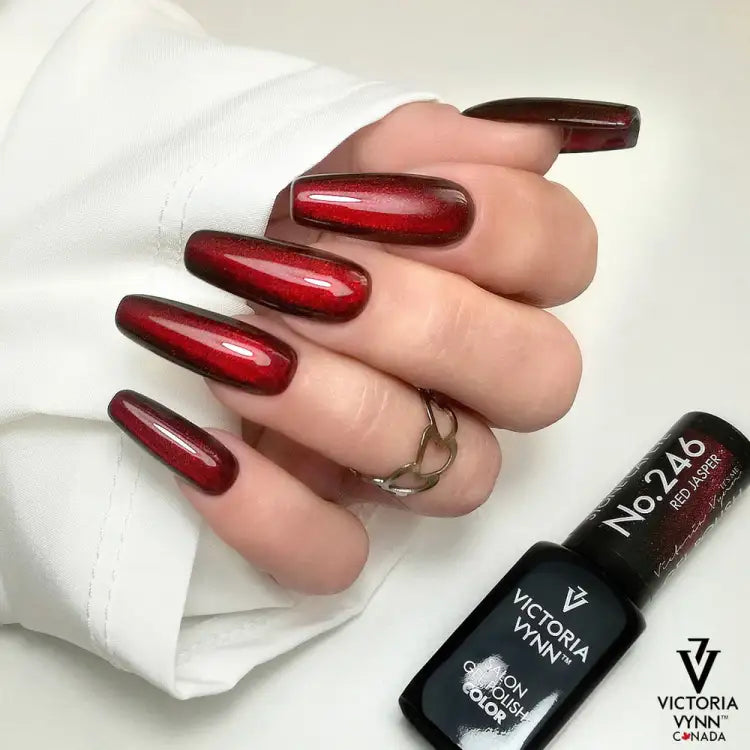 Gel Polish 246 Cat Eye Red Jasper